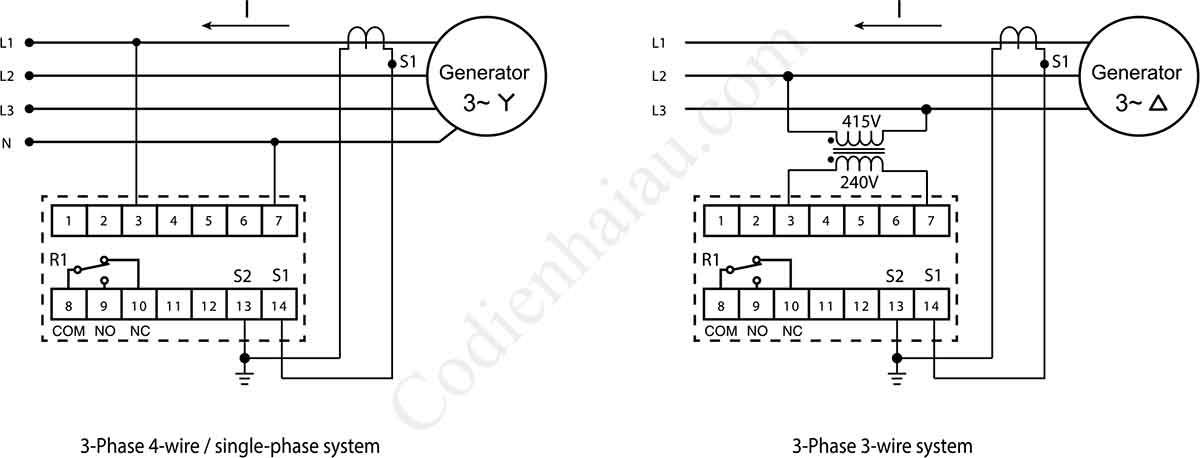 Cách đấu dây Rơ le bảo vệ công suất ngược Mikro RPR 415A