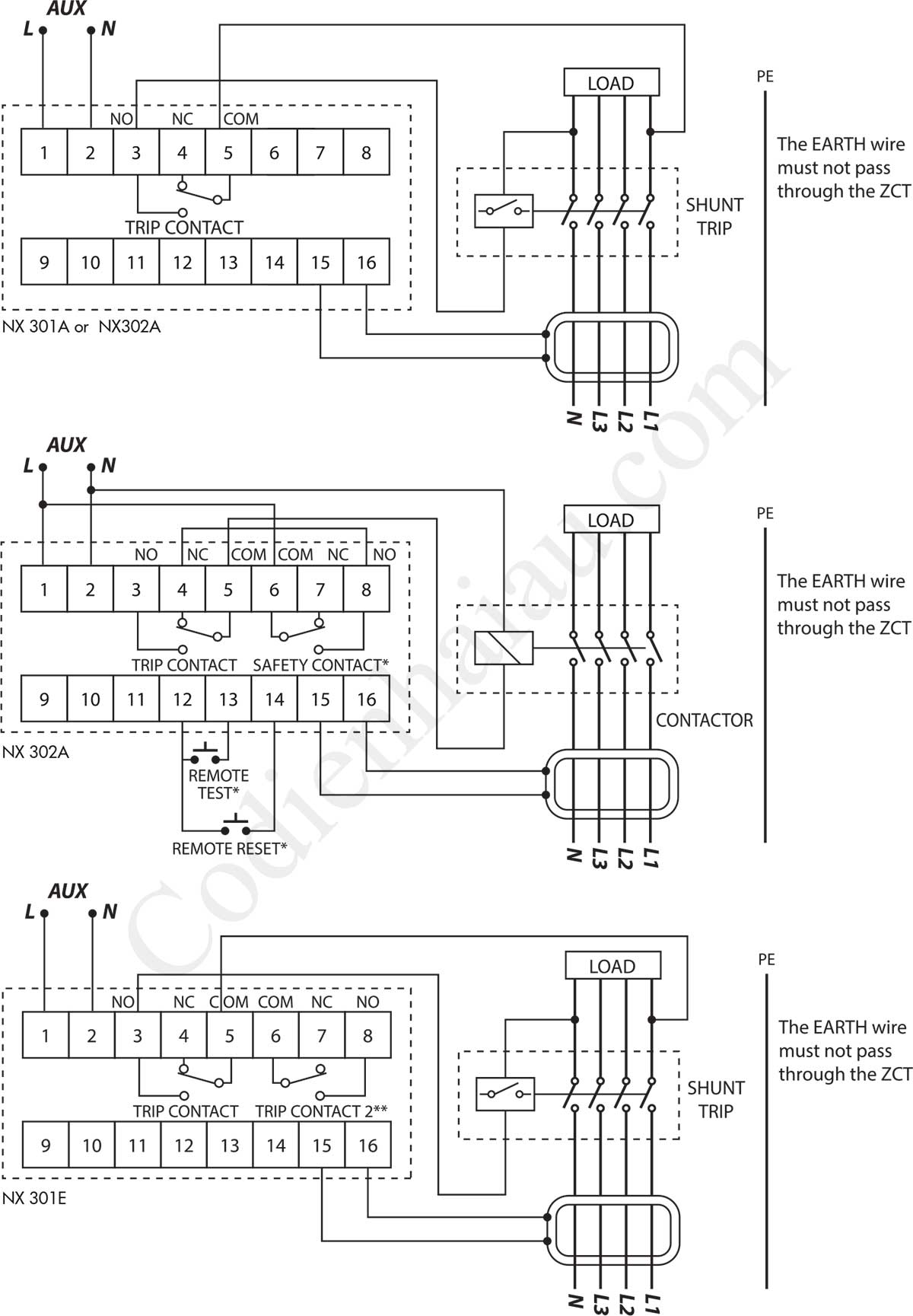 Cách đấu dây Rơ le bảo vệ dòng rò Mikro NX301A