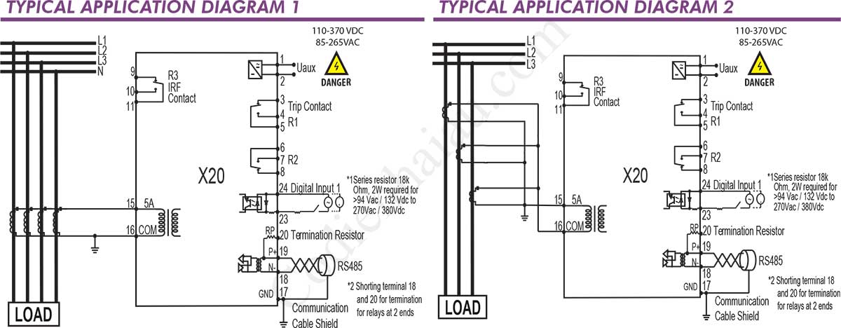 Cách đấu dây Rơ le bảo vệ dòng rò Mikro X20