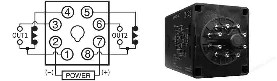 Cách đấu dây timer Analog Hanyoung TF62A