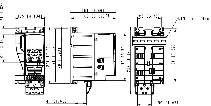 Kích thước biến tần ABB