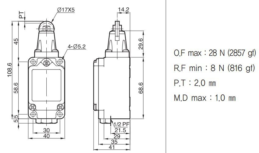 Công tắc hành trình Hanyoung HY-M902