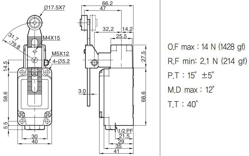 Công tắc hành trình Hanyoung HY-M904