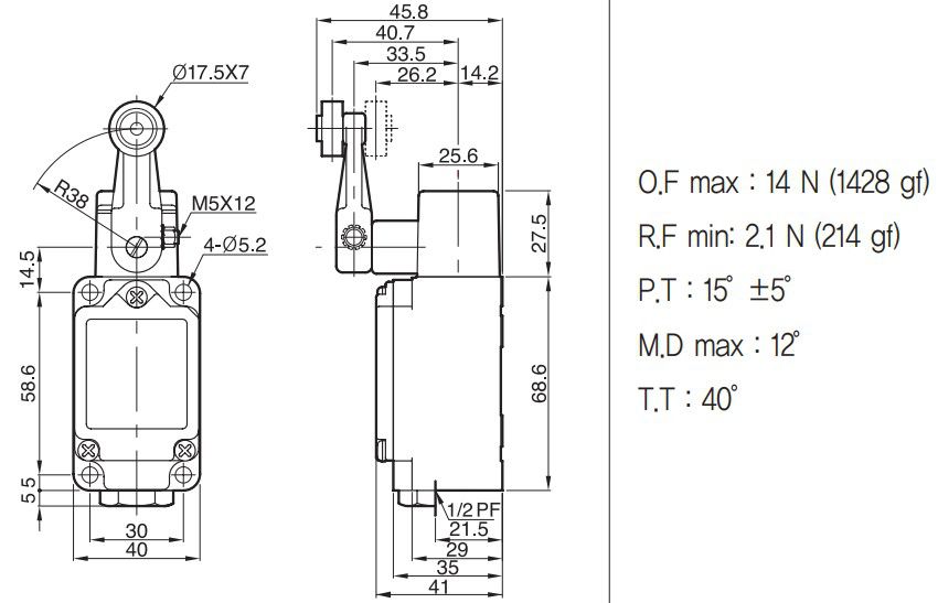 Công tắc hành trình Hanyoung HY-M908