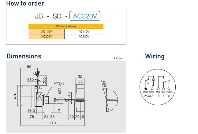 Báo mức Parker JB-SD