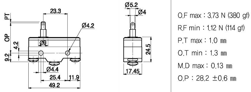 Công tắc hành trình Hanyoung HY-P701D