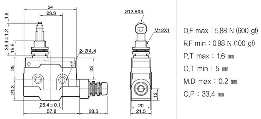 Công tắc hành trình Hanyoung ZCN-PR508V