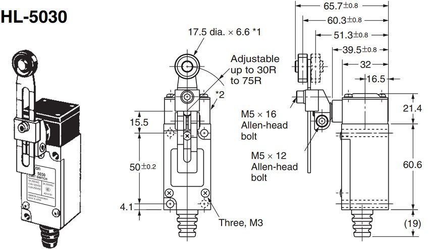 Công tắc hành  trình Omron HL-5030