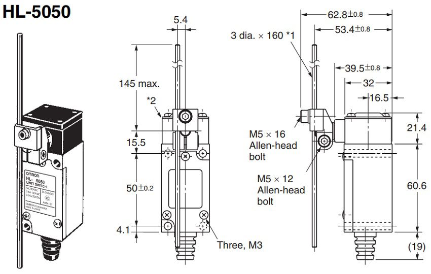 Công tắc hành  trình Omron HL-5050