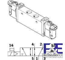 Van điện từ Festo -VUVG-L14-B52-T-G18-1H2L-W1