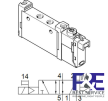 Van điện từ Festo -VUVG-S10-M52-RT-M5-1H2L-W1