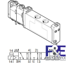 Van điện từ Festo -VUVG-S14-P53E-ZT-G18-1T1L