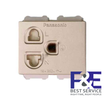 Ổ cắm đơn có màn che và dây nối đất Panasonic WEV1181-7MYZ