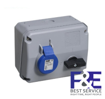2CMA167715R1000 &#8211; Ổ cắm + khóa liên động ngang ABB 263MHS6 63A 2P+E 220-250V IP44