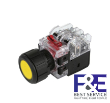 Nút nhấn nhả Hanyoung MRF-KM1Y 25mm 1NO+1NC màu Vàng