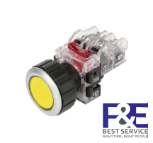 Nút nhấn nhả Hanyoung MRF-AM1Y 30mm 1NO+1NC màu Vàng