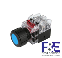 Nút nhấn giữ Hanyoung MRF-KA1A 25mm 1NO+1NC màu Xanh dương