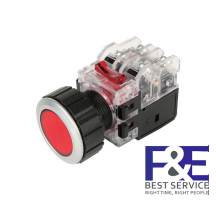 Nút nhấn giữ Hanyoung MRX-AA1D0R 30mm đèn Đỏ 12-24V