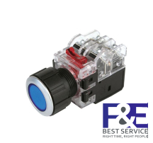 Nút nhấn giữ Hanyoung MRX-NA1D0A 25mm đèn Xanh dương 12-24V