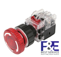 Công tắc dừng khẩn Hanyoung MRA-NR1D0R Đèn Đỏ 12-24V 25mm