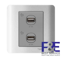 Ổ sạc USB đôi 2.1A Schneider E8432USB_SA_G19