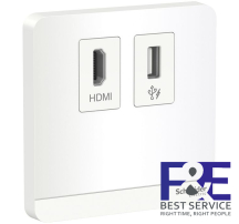 Ổ cắm HDMI & USB Schneider E8332HDUSB_WE_G19