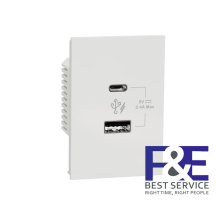 Ổ sạc USB type A+C 2.4A size 2S Schneider M3T_USB2_WE