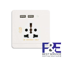 Ổ cắm đơn kèm sạc USB Schneider E8342616USB_WE_G19