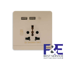 Ổ cắm đơn kèm sạc USB Schneider E8342616USB_WG_G19