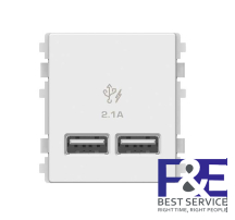 Ổ sạc USB 2.1A đôi Schneider 8432USB_WE size M