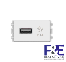 Ổ sạc USB 2.1A đơn Schneider 8431USB_WE size S