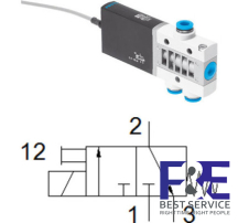 Van điện từ Festo MHE3-MS1H-3/2G-QS-6-K