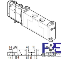 Van điện từ&#160;Festo&#160;-VUVG-S14-P53U-ZT-G18-1T1L