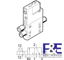 Van điện từ Festo CPE14-M1BH-3GLS-QS-6