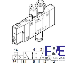 Van điện từ Festo CPE14-M1BH-5LS-QS-8