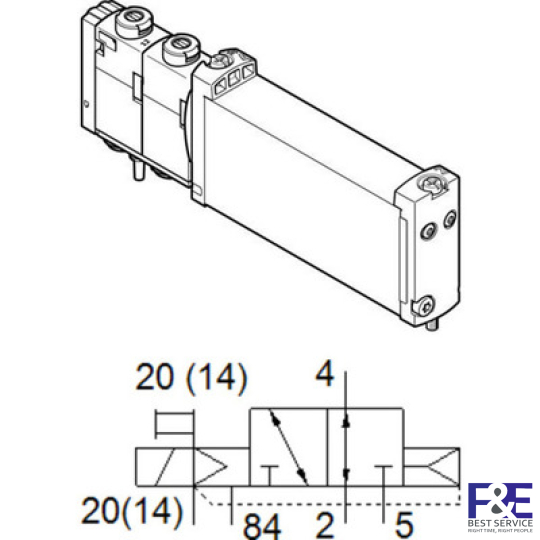 Van điện từ Festo -VUVG-B14Z-M32U-AZT-F-1T1L