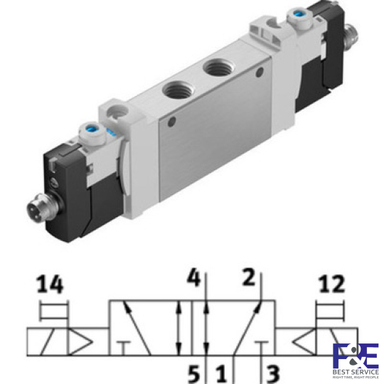 Van điện từ Festo-VUVG-LK14-B52-T-G18-1R8L-S