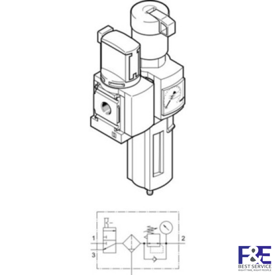 Bộ lọc kh&#237; n&#233;n Festo&#160;MSB6-1/2-C3-J120-WP