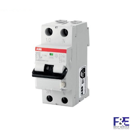 2CSR245040R1104 &#8211; CB chống giật ABB DS201 L 10A 30mA 4.5kA 1P+N