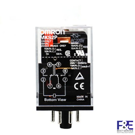Rơ le trung gian Omron MKS2P AC110, 8 chân