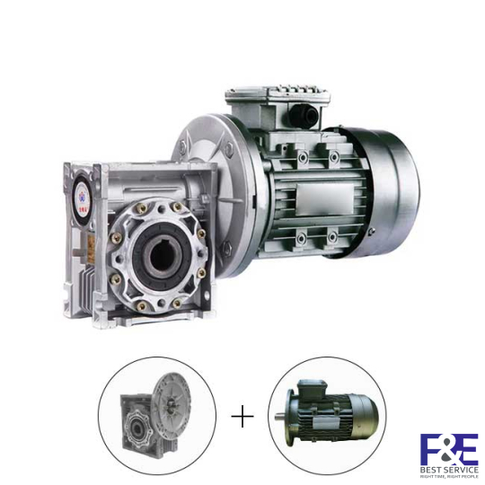 Động cơ điện 3 Pha 0.75kW + Hộp giảm tốc NMRV-063 cốt 25mm
