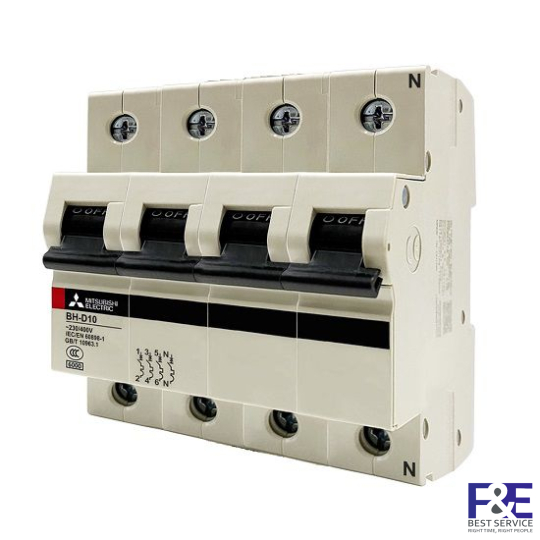 MCB Mitsubishi BH-D10 4P 16A 10kA C N
