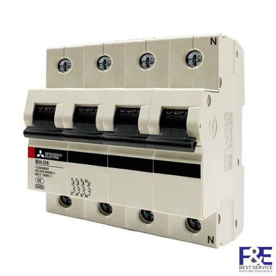 MCB Mitsubishi BH-D6 4P 32A 6kA C N