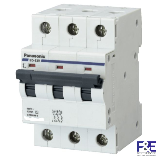 MCB Panasonic BBD3633CNV 63A 6kA 3P