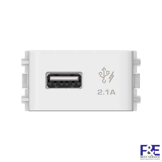 Ổ cắm sạc USB 2.1A đơn Schneider 3031USB_WE
