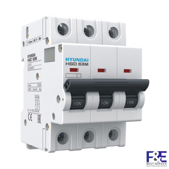 MCB Hyundai HGD63M 3P 20A 6kA