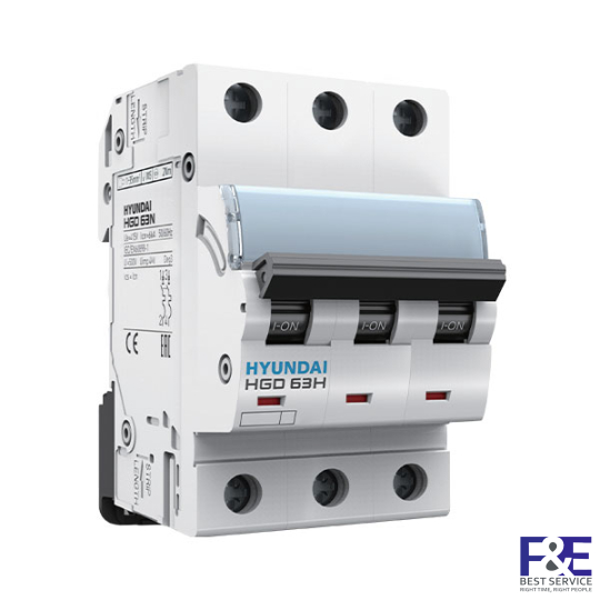 MCB Hyundai HGD63H 3P 20A 10kA