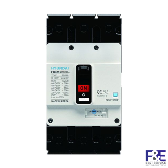 MCCB Hyundai HGM250L-F 3P 225A 55kA