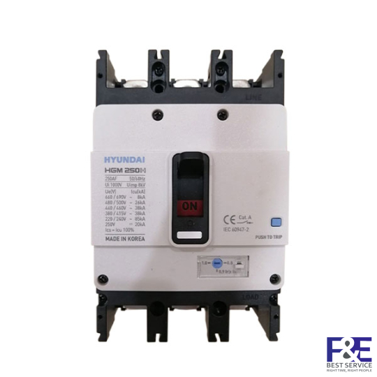 MCCB Hyundai HGM250H-F 3P 250A 38kA