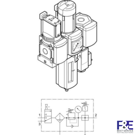 Bộ lọc kh&#237; n&#233;n Festo&#160;MSB6-1/2-C3J2F3-WP